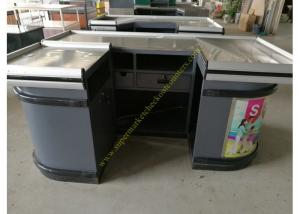 Quality Oval Shape Cashier Checkout Counter With LED Light / Electric Money Counter wholesale