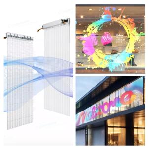 Quality Outdoor Glass Window LED Mesh Screen Film Type Self Adhesive P6.5mm wholesale