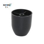 KR-G0118 Black Plastic Bed Frame Feet , Bed Frame Glide Feet Pad 77mm Height