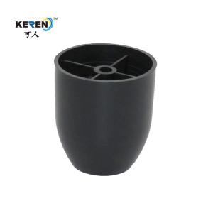 Quality KR-G0118 Black Plastic Bed Frame Feet , Bed Frame Glide Feet Pad 77mm Height wholesale