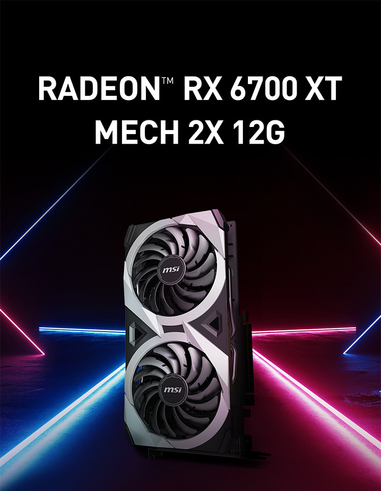 192bit Gaming Graphics Card Radeon RX 6700 XT MECH 2X 12G Computer Graphics Card