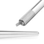 Stainless Steel Autoclavable Manual Tattoo Pen / Heavy Silver Permanent Makeup
