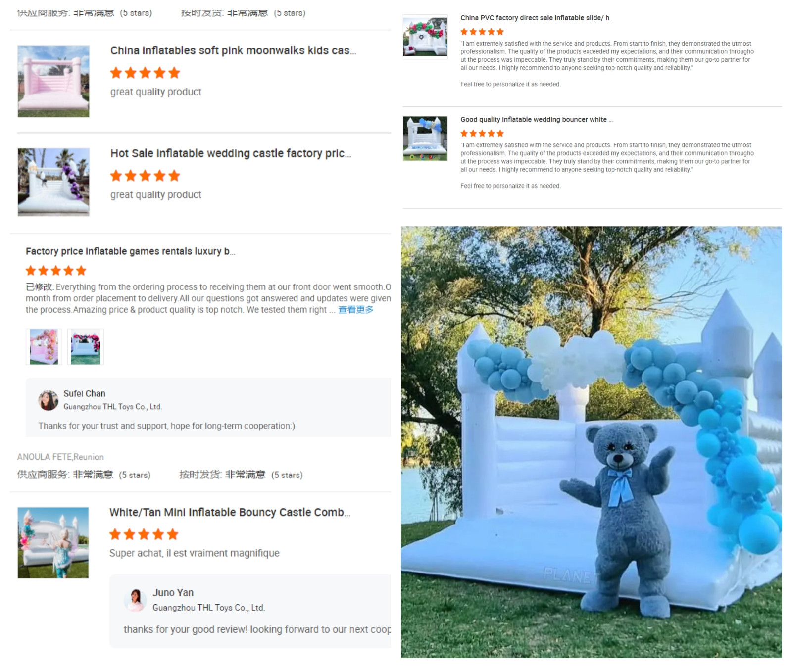 Home Use 10ft Kids Party Moon Walk Mini White Bounce House Jumping Castle