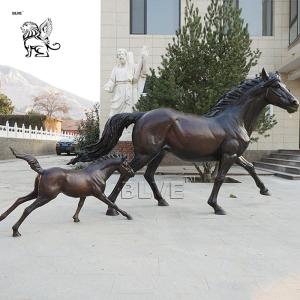 Quality Bronze Horse And Foal Statue Brass Copper Life Size Animal Sculpture Large Decoration Garden Outdoor wholesale