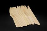 Hotel Restaurant Bamboo Knives Forks And Spoons Set Long 168mm Natural Color