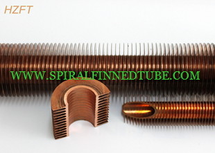 Copper Extruded Finned Tube Flexible For Shaping Customized Fintubes