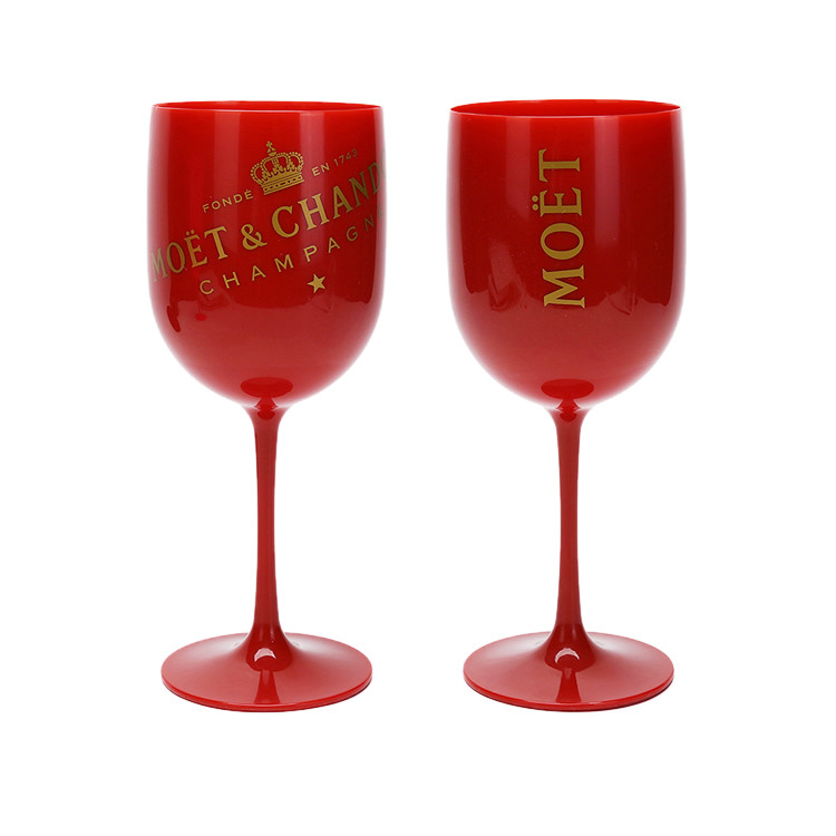Party White Moet Chandon Plastic Champagne Glasses Acrylic Wine Cup Goblet
