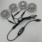 5V Jacket Cooling Fan 4pcs In One USB Switch Cable Control Speed