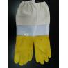 Buy cheap Yellow Sheepskin Gloves For Beekeeping With White Ventilated Wrist White Cloth from wholesalers