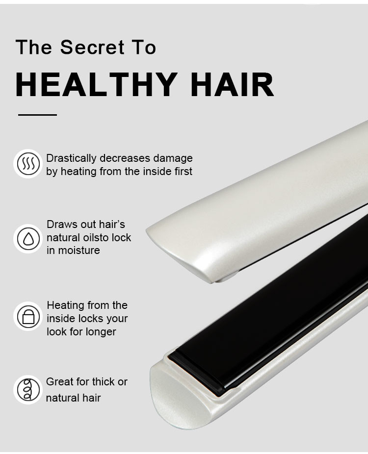 Portable 2 In 1 Hair Straightener And Curler Ceramic Plate With LED Display