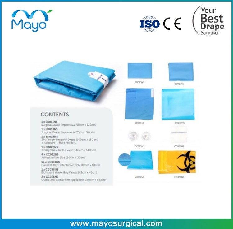 MDDI Nonwoven Dental Drape Kits Implant And Oral Surgery Procedure Pack