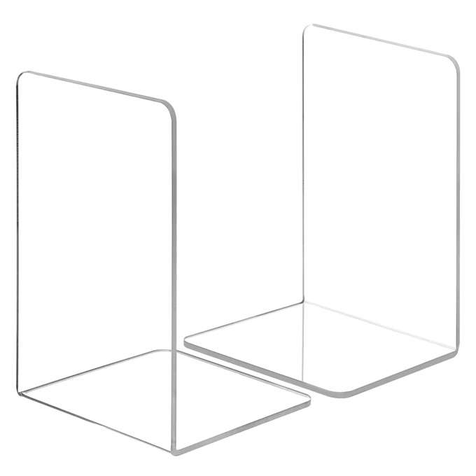 Custom Size Acrylic Bookends Plexiglas Shelves Heavy Duty Desktop Book Organizer