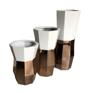 Quality Stainless steel luxury gold flower box planter wholesale