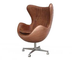 Quality Vintage Aviator Copper Leather Egg Chair Desk Chair wholesale