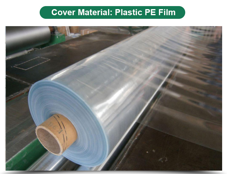 95% Transmittance Agricultural Plastic Film Greenhouse With Film Cover Material