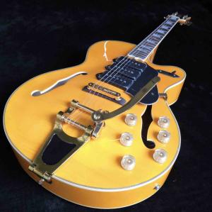 Quality Custom Golden Jazz Electric Guitar in Yellow wholesale