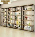 Customized Color Metal And Wood Storage Shelves , Steel And Wood Bookshelf