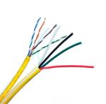 UTP CAT5E+4C Siamese Coaxial Cable , Siamese Cable For Cctv PE Insulation