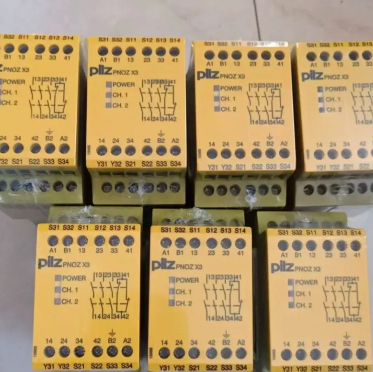 German Original PILZs Safety Relay 774314 PNOZ X3 110VAC 24VDC 3n/o 1n/c 1so