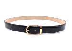 Soft Back Mens Genuine Crocodile Belt Clamp Pin Buckle In Gold Finish