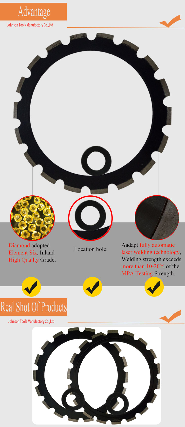 14Inch Diamond Ring Saw Blade Hard Held Cutter For Dry Cutting Concrete Reinforced Concrete Brick