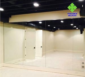 Quality Safety Silver Wall Mirror , Full Wall Dance Wall Mirrors Customized Size wholesale