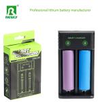 Smart USB Rechargeable Battery Charger 2 Slots For Flashlight Batteries