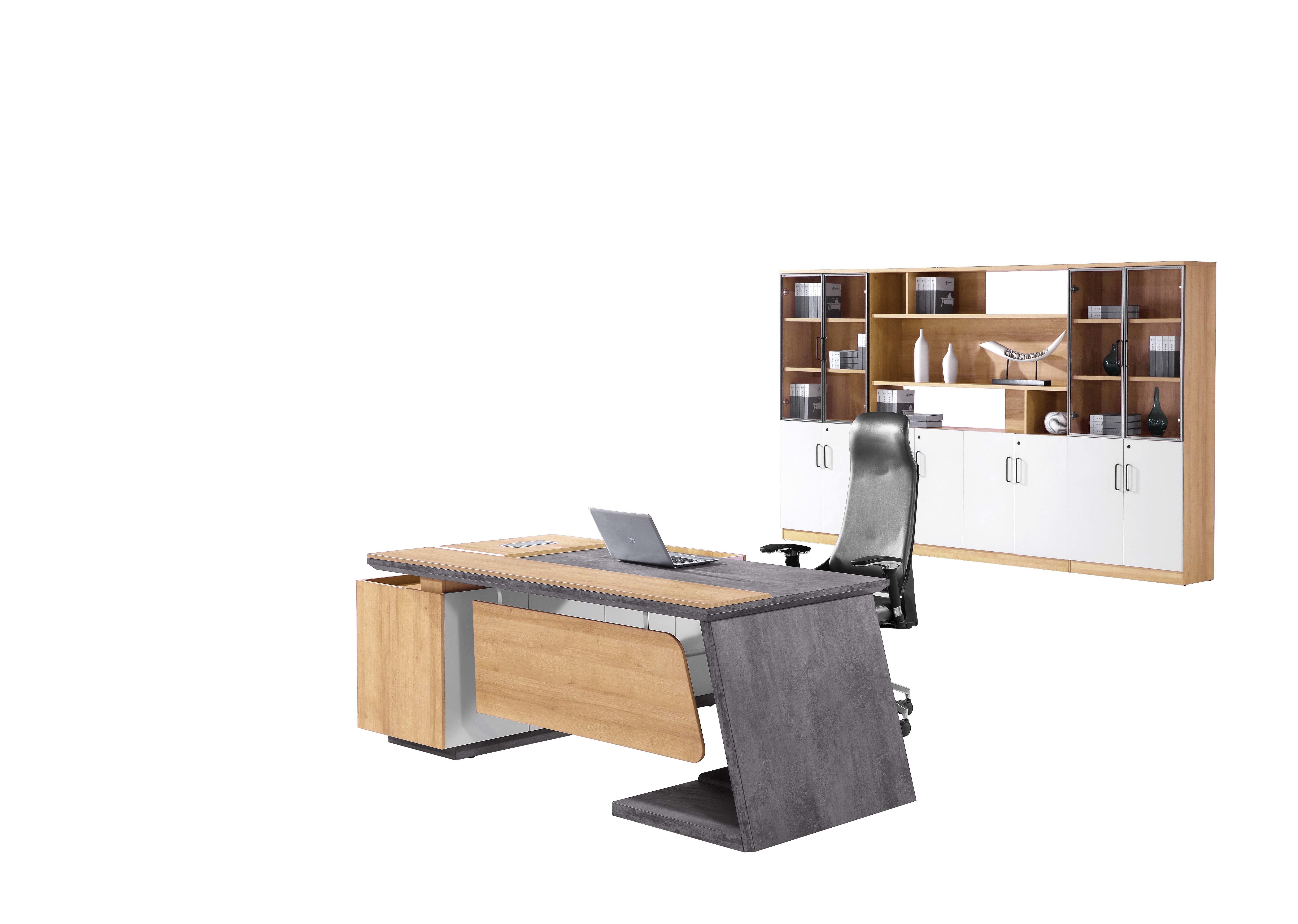 Wooden Structure Executive Office Desk MDF And Chipboard Finishing