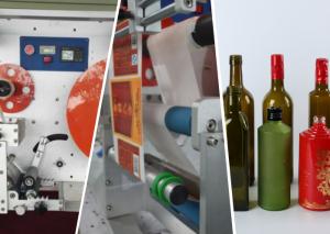 Quality Double Side Semi Automatic Bottle Labeler Flexibly Adjusted Distance wholesale