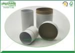Eco - Friendly White Cardboard Tubes , Custom Paper Tube Packaging Dampproof