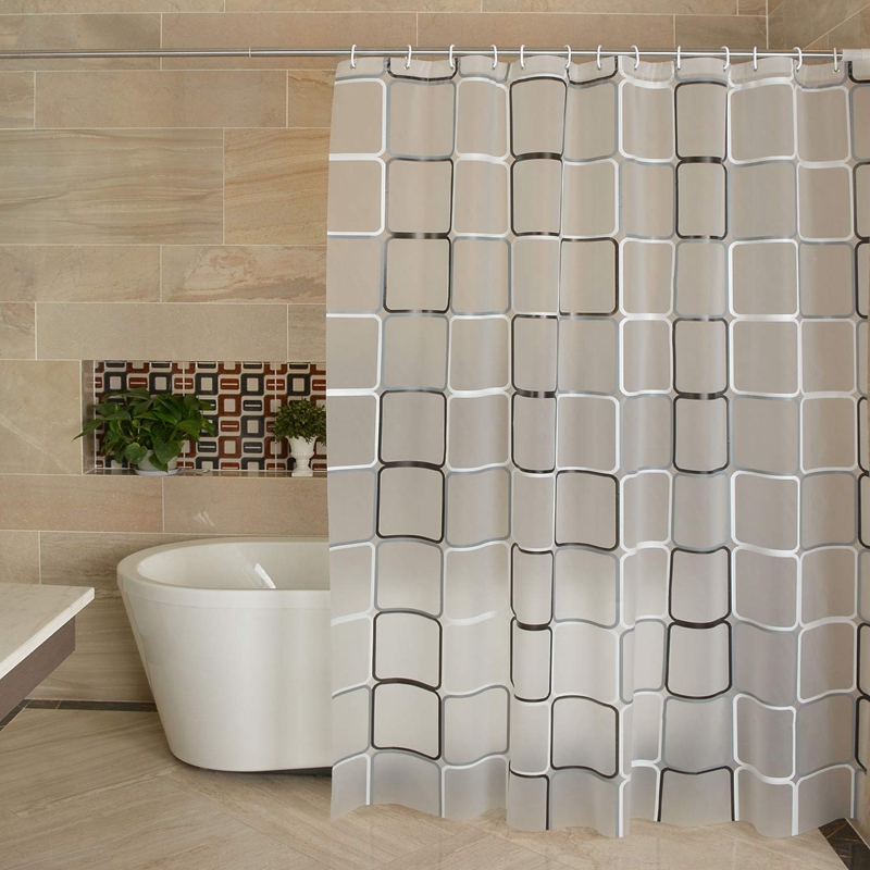 Clear Black color Walmart Bathroom Disposable Plastic PEVA bath shower curtain