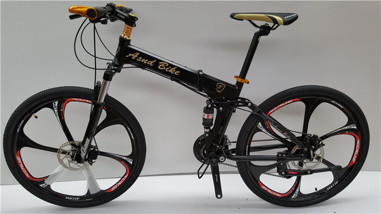Made in China high grade 26" aluminium alloy folding mountain bicycle/bicicle MTB with magnesium one wheel