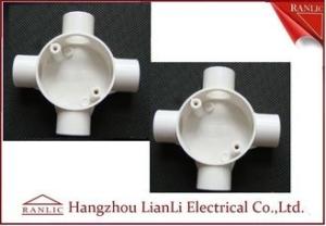 Quality White GI 4 Way Electrical Junction Box PVC Conduit and Fittings BS4662 Standard wholesale