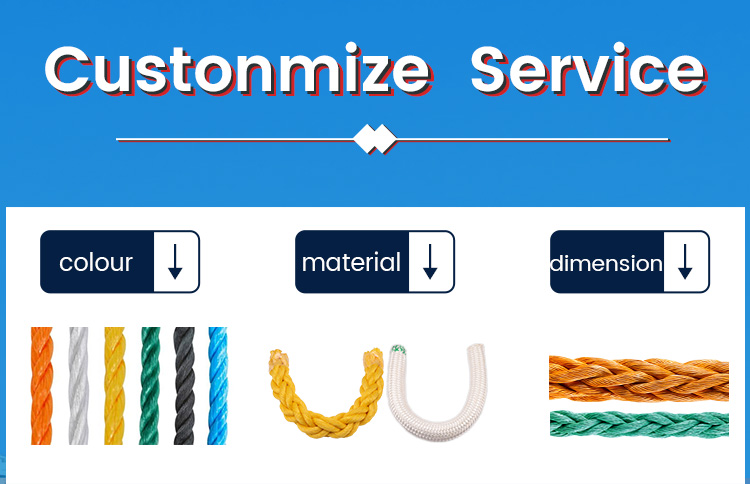 100% High Tenacity UV Resistance 40mm 8 12 Strand Dacron Polyester Multifilament Marine Mooring Rope