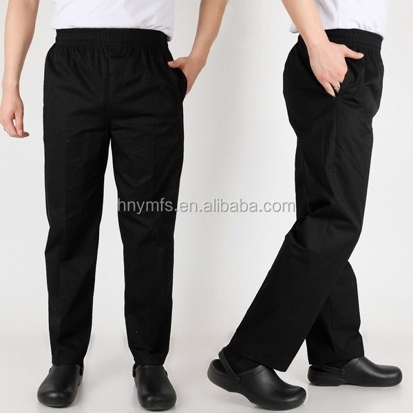 garment supply elastic waist with string Kitchen Uniforms Unisex Chef Pant Cargo