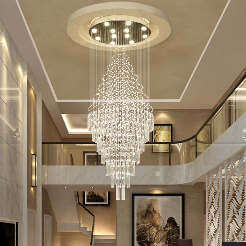 Stairs Chandeliers Modern Crystal Chandelier Lighting Interior lamp(WH-NC-30)