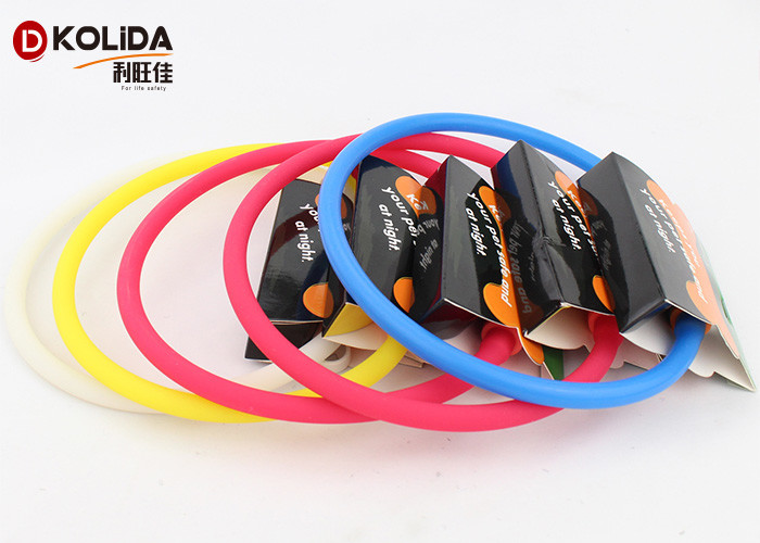 Silicon Flashing LED Dog Necklace , Night Safety Pet Puppy Dog Pedant Collar 70cm