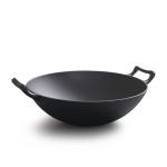 Vintage 32/36cm Cast Iron Wok With Double ears