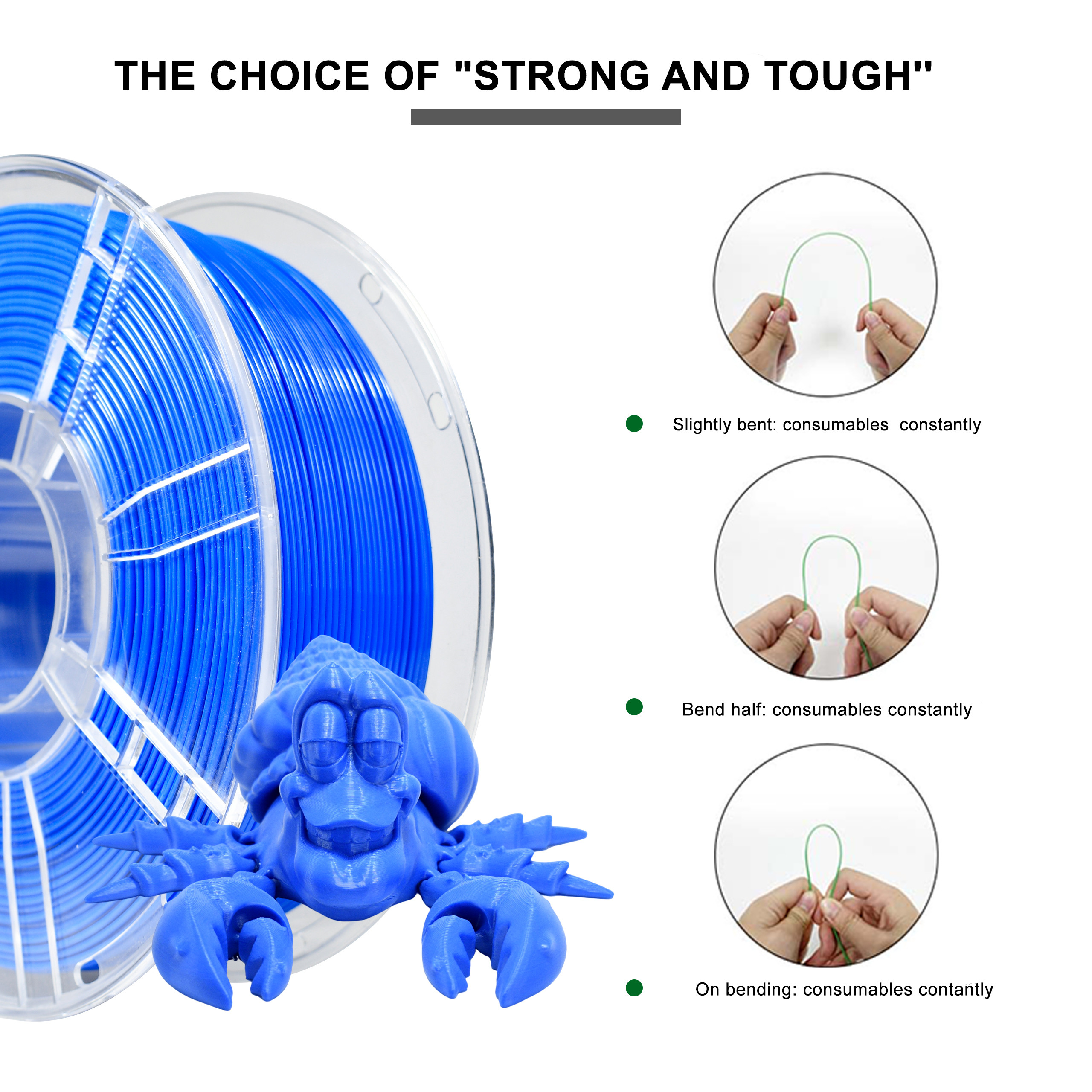 3d Printing Filament 1.75mm PETG Dark Blue 1.75mm Toughness Enhanced 3D Printer