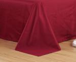 Red Home Textile Products King / Queen Bed Sheet Sets Good Moisture Absorption