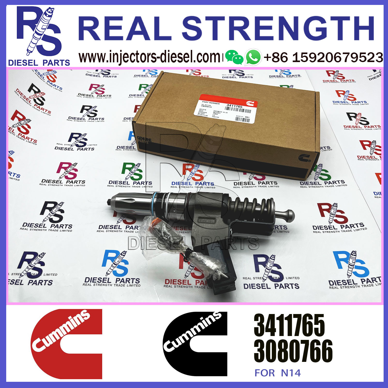 3411765 Diesel N14 Common Rail Fuel Injector 3411766 3652541 3411767 3652542
