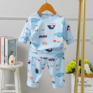 Quality 140cm Height Kids Pyjama Set Q Version Spring Cartoon Pajamas Set 5% Spandex wholesale