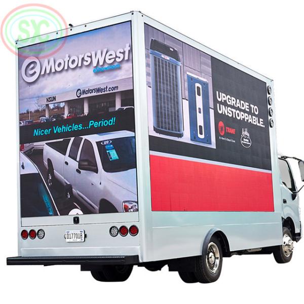 5000-8000 Nits Brightness Mobile Truck LED Display 60Hz Frame Rate IP65 Rating