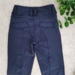 Womens Horse Riding Pants Navy Blue Front Pocket Full Seat Silicone Grip