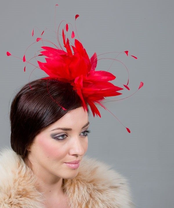 15*30 cm Stripped Goose Feather Flower Mount with Wire Accessory