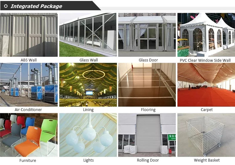 18x25m Inflaming Retarding Aluminum Frame Tent Temporary Industrial Canopy
