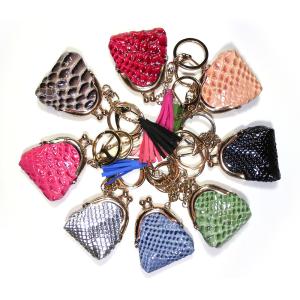 Quality Gold Plated Coin Bag Personalized Leather Keychain For Promotional Gifts wholesale
