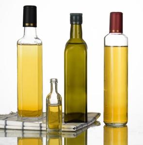 Quality Hot Stamping Square Clear Glass Olive Oil Bottle for Kitchen Storage wholesale