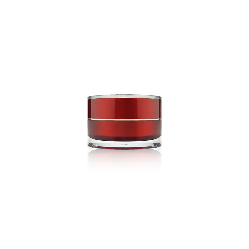 Wine Red Round Acrylic Packaging Jars For Cosmetics Luxury PMMA Cream Packaging Jar