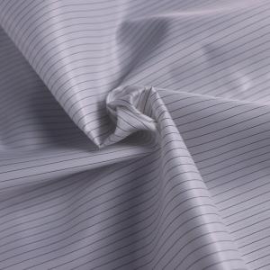 Quality Washable Dust-proof Anti-static ESD Polyester Fabric With 2.5mm Stripe Conductive Wire wholesale